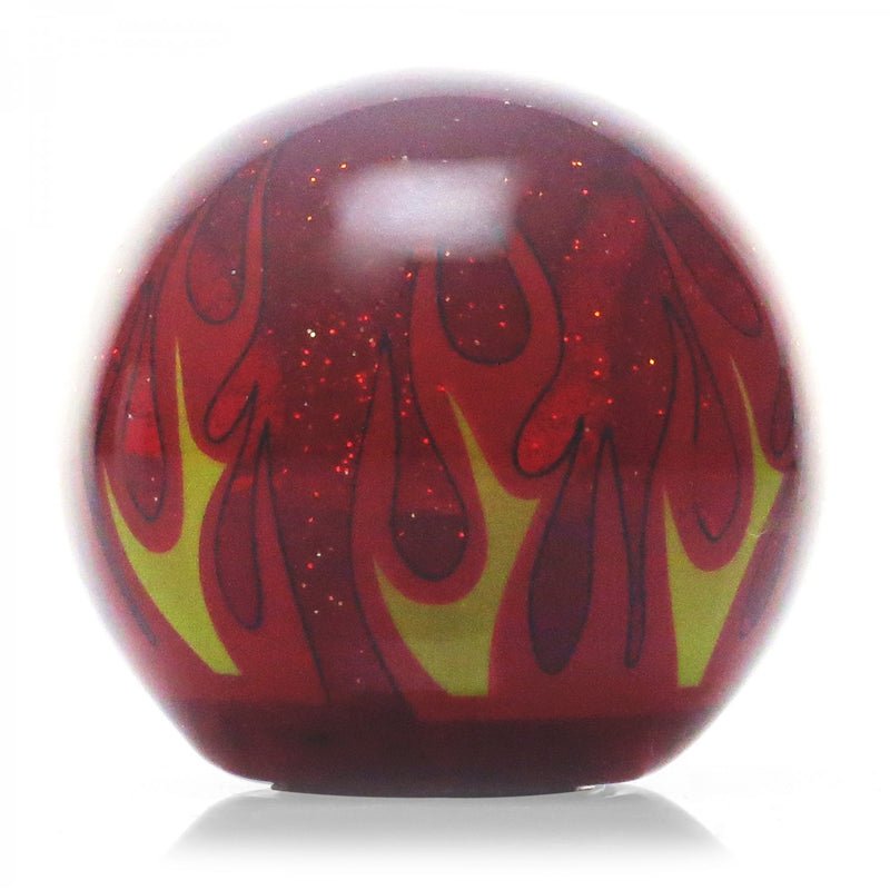  [AUSTRALIA] - American Shifter 297501 Shift Knob (Yellow Speed Racer Red Flame Metal Flake with M16 x 1.5 Insert)