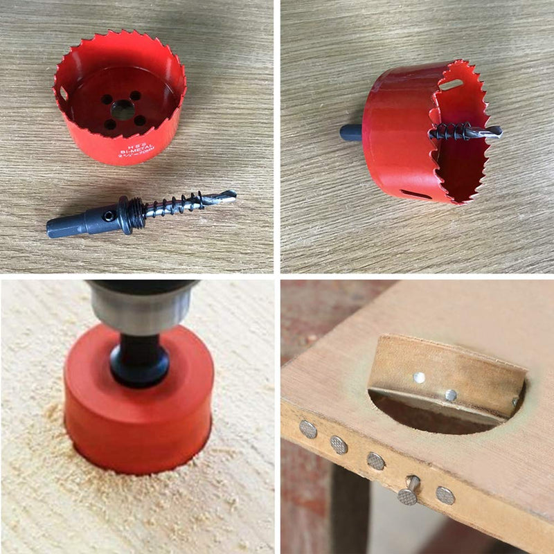  [AUSTRALIA] - Bi-Metal Hole Saw Drill Bit HSS Hole Cutter with Arbor for Wood and Metal 1-1/2’’(38mm) 1-1/2"(38mm)