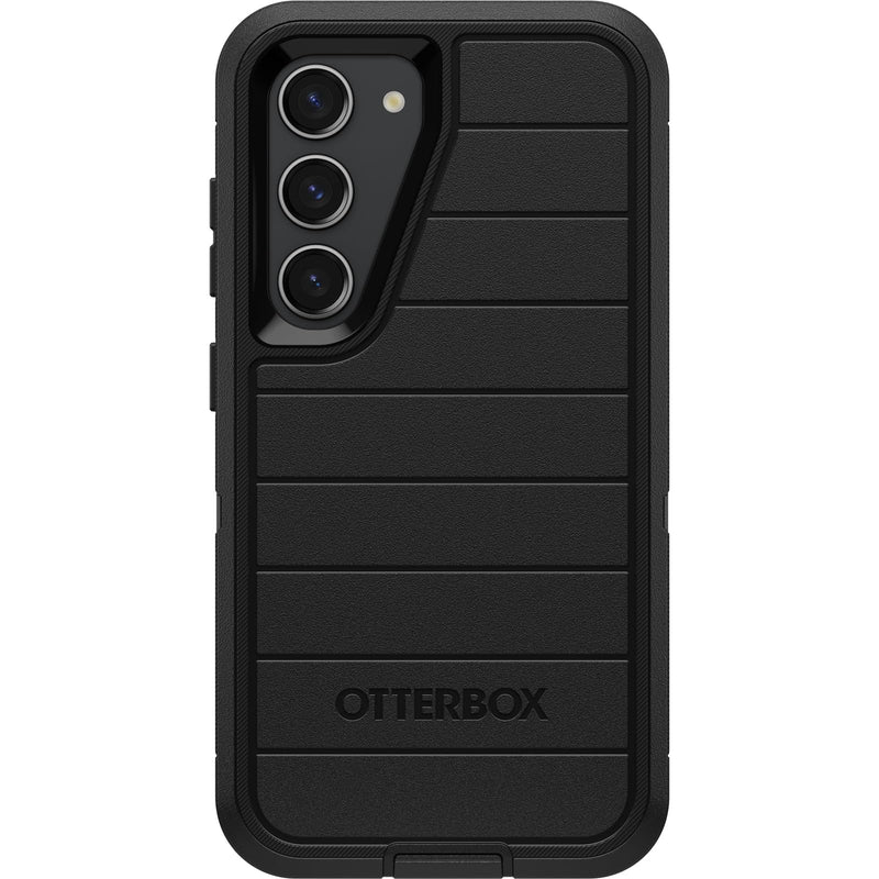  [AUSTRALIA] - OtterBox Galaxy S23 (Only) - Defender Series Case - Black, Rugged & Durable - with Port Protection - Includes Holster Clip Kickstand - Microbial Defense Protection - Non-Retail Packaging