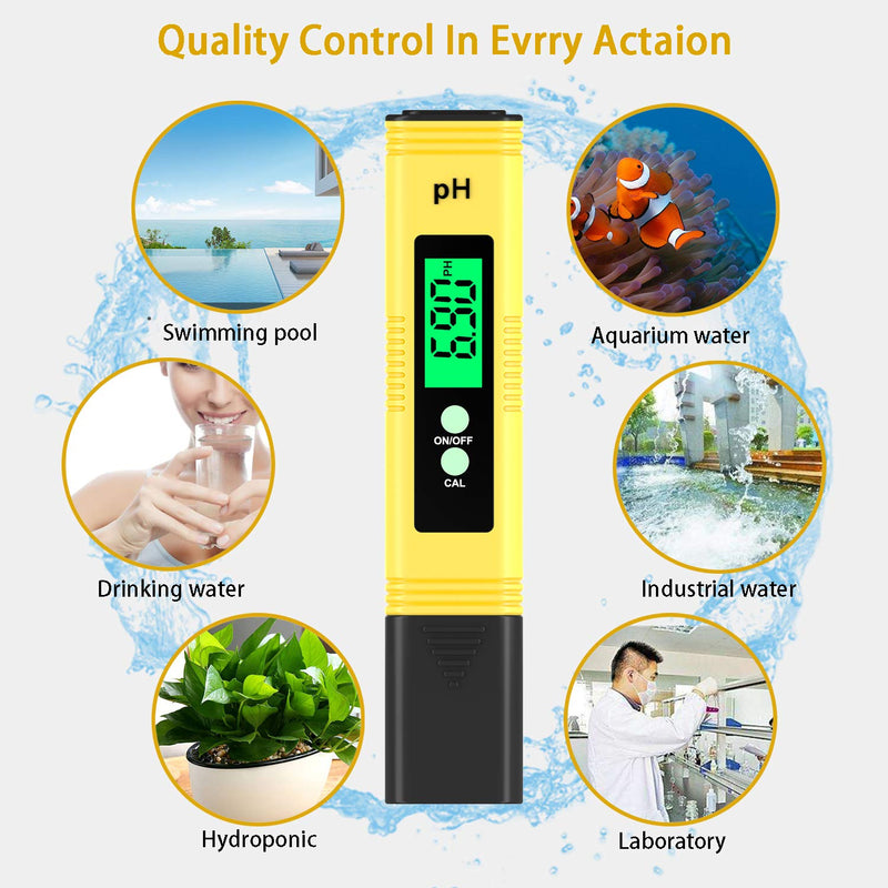Digital PH Meter,Backlight PH Meter 0.01 High Precision Water Quality Tester, PH Range is 0-14, Suitable for Drinking Water Swimming Pool and Aquarium PH Tester Design, with ATC - LeoForward Australia