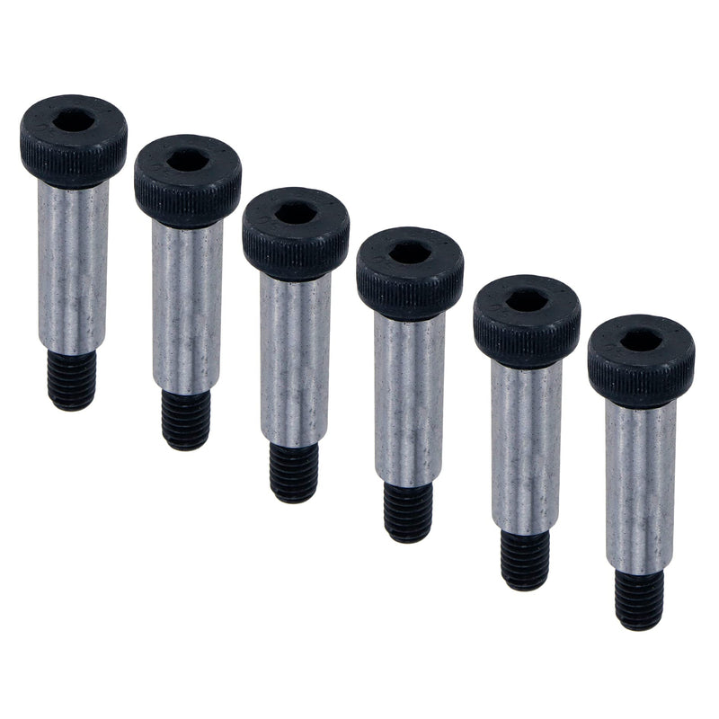  [AUSTRALIA] - Sydien 6Pcs Alloy Steel Hexagon Socket Head Shoulder Screw Bolt 1/2" Shoulder Dia, 1-1/2" Shoulder Length, 3/8"-16 UNC Thread