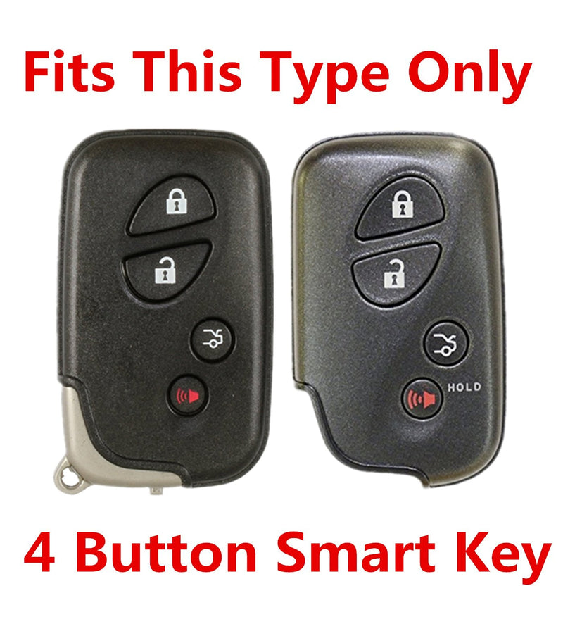  [AUSTRALIA] - RPKEY Leather Keyless Entry Remote Control Key Fob Cover Case Protector Compatible with ES350 GS300 GS350 GS430 GS450h ISC IS250 IS350 LS460 LS600h HYQ14AAB 89904-50380 89904-30270