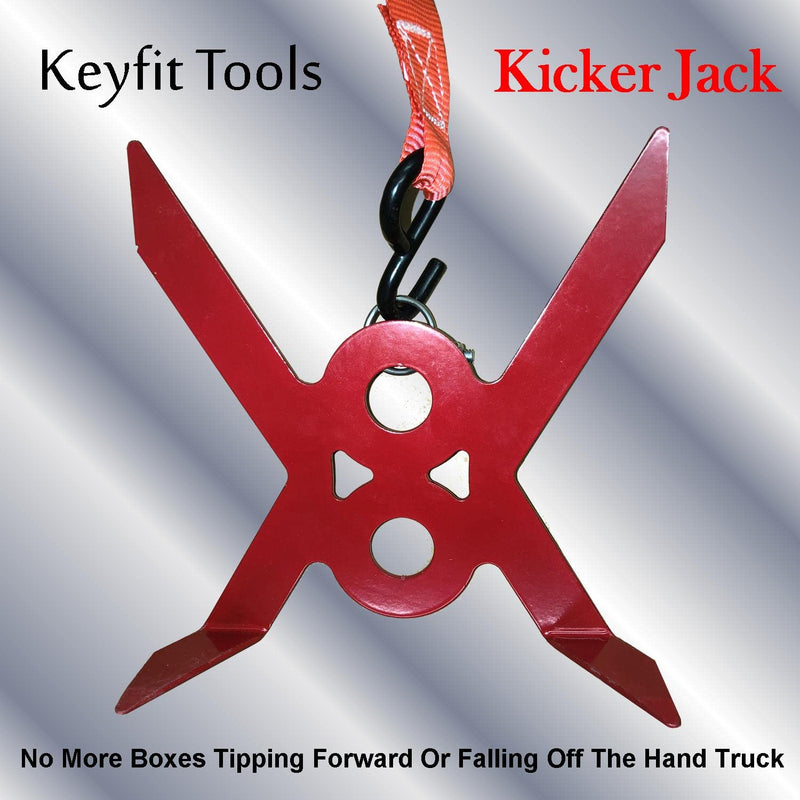  [AUSTRALIA] - Keyfit Tools Kicker Jack Hand Truck Two Wheeler Dolly No Tip Bracket Secures The Front End of Over Sized Boxes That Tip Off The 2 Wheeled Dolly Hand Cart Compatible with All Brands Curbs No Problem