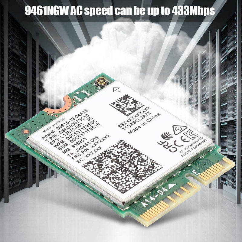  [AUSTRALIA] - Wendry Network Card,Intel 9461NGW Wireless Network Card,Bluetooth 5.0 Network Card,Support 2.4G / 5G Network(M.2 Interface,433Mbps)