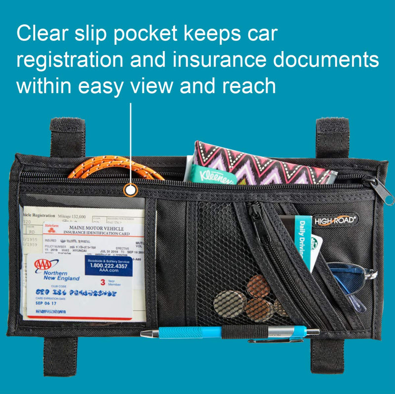  [AUSTRALIA] - High Road Car Visor Organizer with Adjustable Straps