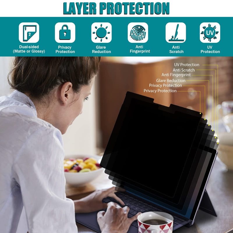  [AUSTRALIA] - Privacy Screen for Surface Pro 7,Anti Blue Light Privacy Screen Protector for Surface Pro 7 Plus/Surface Pro 7/Surface Pro 6/Surface Pro 5th Gen/Surface Pro 4 12.3 inch, black (Surface Pro 7/6/5/4)