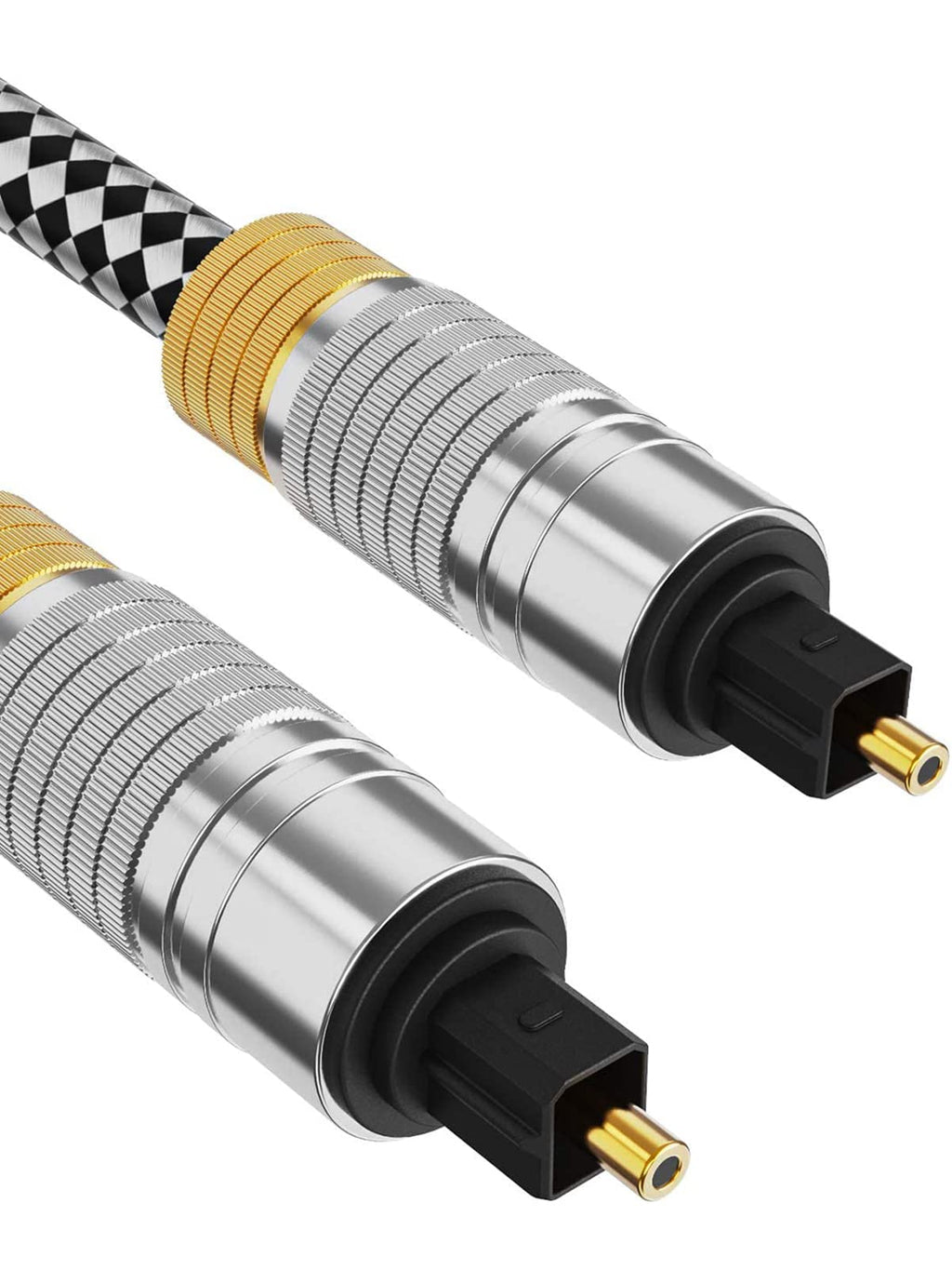  [AUSTRALIA] - CableCreation Optical Audio Cable 12FT, Slim Optical Cable Digital Audio Cable with Gold Plated for Home Theater, Sound Bar, TV, PS4, Xbox, Playstation &More, 3.6M 12Feet Black & White
