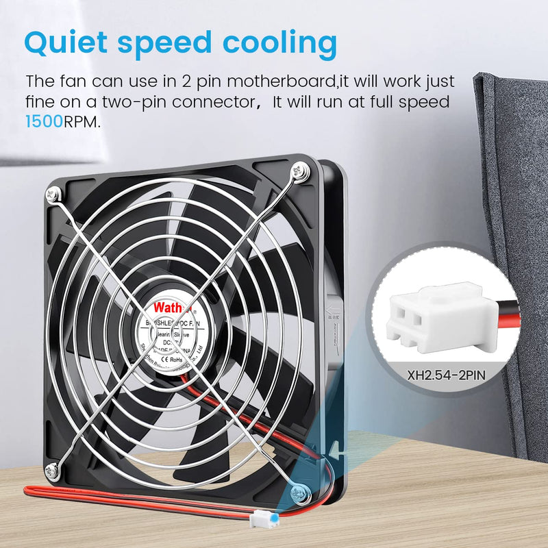  [AUSTRALIA] - Wathai 140mm Case Fan 12V DC Brushless High Performance Cooling Fan 140x25mm