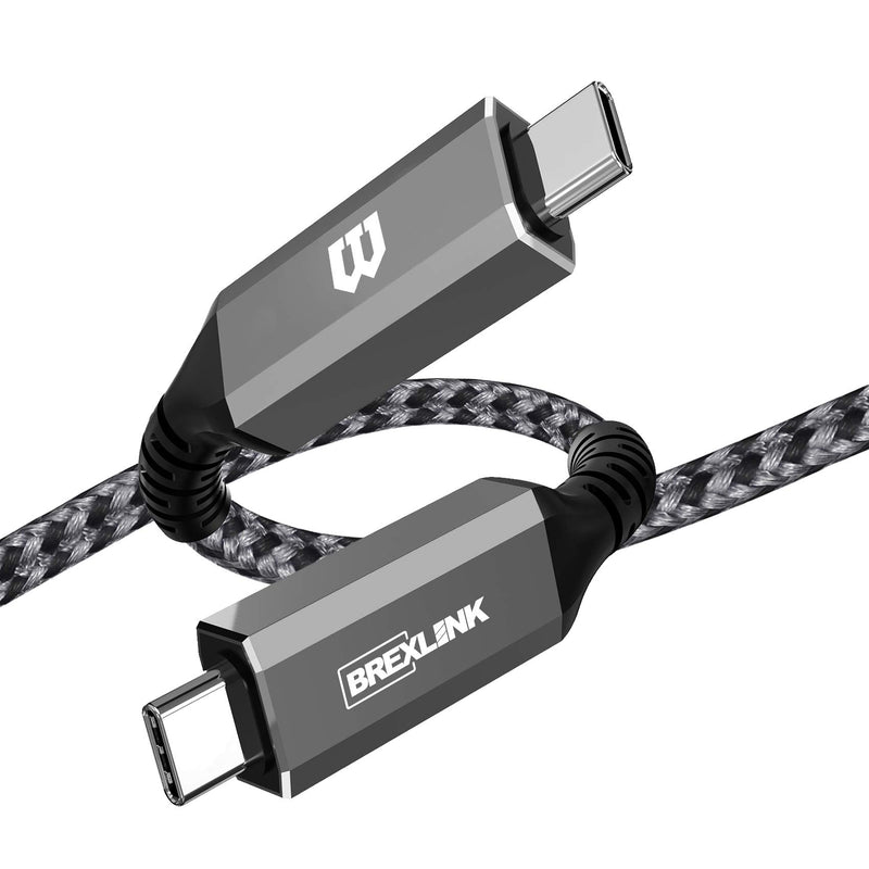  [AUSTRALIA] - BrexLink Thunderbolt 3 Cable 3.3ft, USB 4 40Gbps Data Transfer 100W 5A Charger 5K@60Hz Type-C for External SSD, eGpu, USB-C Docking Station, MacBook (Grey) Grey 3.3 FT