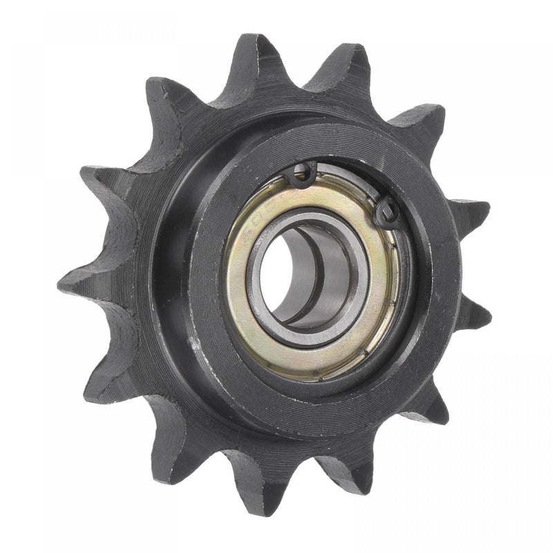  [AUSTRALIA] - uxcell #40 Chain Idler Sprocket, 12mm Bore 1/2" Pitch 13 Tooth Tensioner, Black Oxide Finish C45 Carbon Steel with Insert Double Bearing for ISO 08B Chains