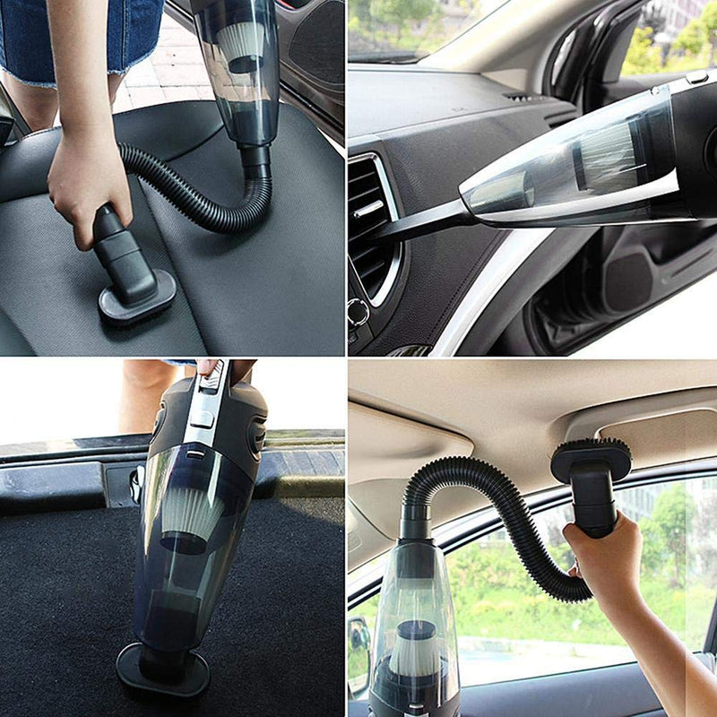 ADTZYLD Handheld Car Vacuum Cordless Cleaner USB Charger Wet Dry Strong Cyclone Suction Lightweight Portable Auto Mini Car Vacuum - LeoForward Australia