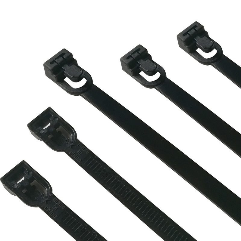  [AUSTRALIA] - [50 Pieces] Reusable Cable Ties, Canwn Nylon Heavy Duty Zip Ties Mini Flexible Cable Tidies Slipknot Straps(Black) Black