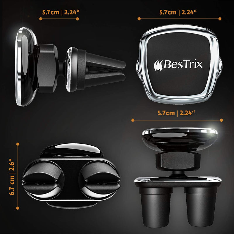 BESTRIX Magnetic Phone Car Mount |Universal Magnetic Car Cell Phone Holder | Magnet Car Phone Holder Compatible w/ iPhone 12 11 Pro/11 Pro Max/XS/XR/X/8/7,Galaxy S10/S10+/S9/S9 Note & More (Air Vent) Air Vent - LeoForward Australia