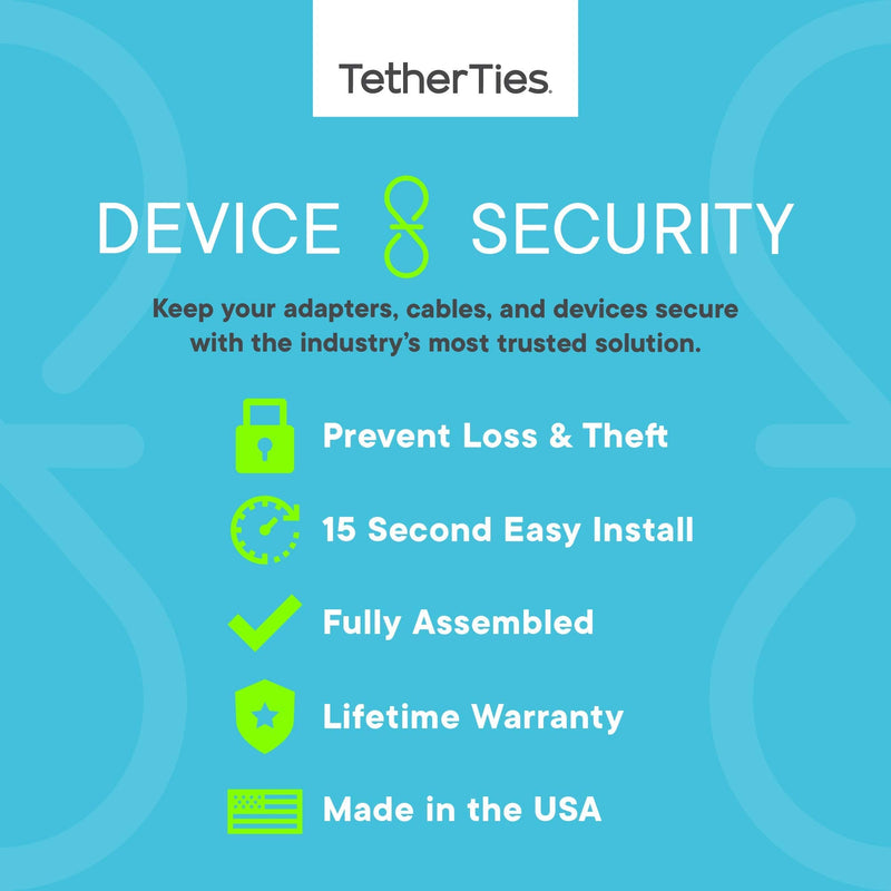  [AUSTRALIA] - TetherTies Heavy Duty Cable Tethers 10 Pack Silver | Pre-Assembled, Tamper-Resistant Cable Tethers | Secure Your Computers, Adapters & Dongles | Easy Installation | Free Crimping Tool 10 Pack-Heavy-Duty