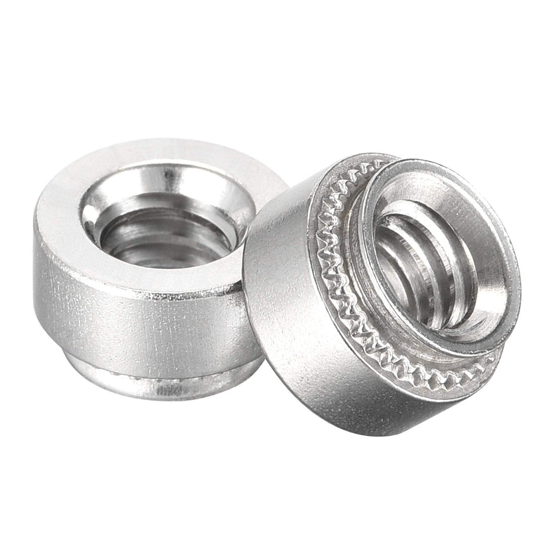  [AUSTRALIA] - uxcell Self -Clinching Nuts,1/4-20 x 0.22-Inch Stainless Steel Rivet Nut Round Head Steel Metal Sheet Mounting Hardware Fastener 100pcs 1/4-20x5.59mm