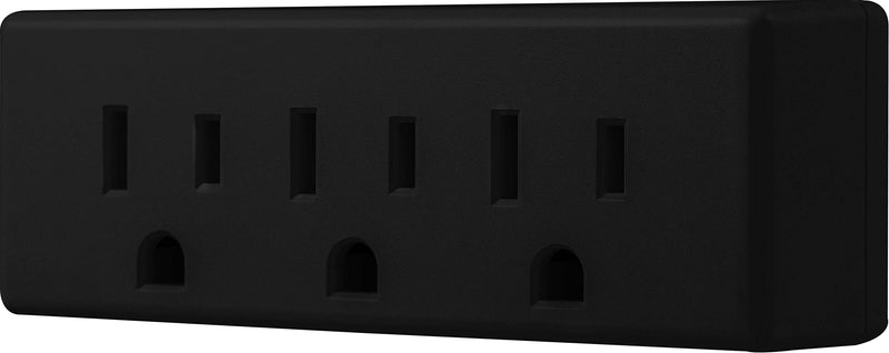 GE 3-Outlet Extender Wall Tap, Grounded Adapter Plug, Indoor Rated, 3-Prong, Perfect for Travel, UL Listed, Black, 47875 Grounded | 3-Prong 1 Pack - LeoForward Australia