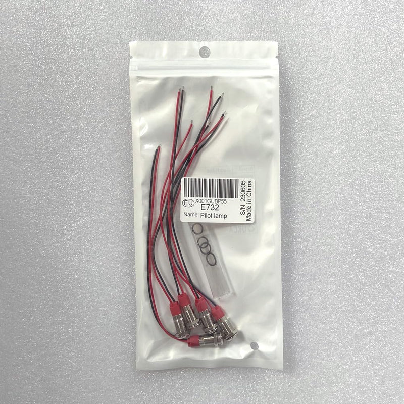  [AUSTRALIA] - Gebildet Pack of 5 8mm 3V-4.5V-5V-6V-7.5V-9V LED Metal Indicator Light Waterproof Signal Lamp Pilot Dash with Wire (Red/Orange/Blue/Green/White) Red/Orange/Blue/Green/White (8mm)