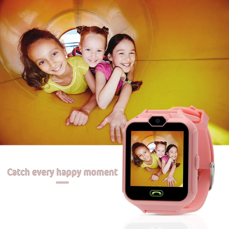  [AUSTRALIA] - AOLEE Kids Phone Smart Watch Games Watch for 4-15 Years Old Children Digital Watch Touch Screen Camera Anti-Lost Pedometer Clock etc (Pink)