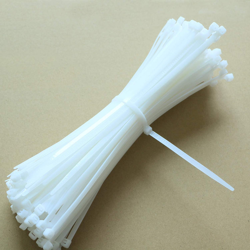  [AUSTRALIA] - Pasow 175 pcs Nylon Cable Ties Self-Locking Plastic Cable Zip Ties Heavy Duty Multi-Purpose Tie Wraps (10 Inch, White) 10 Inch