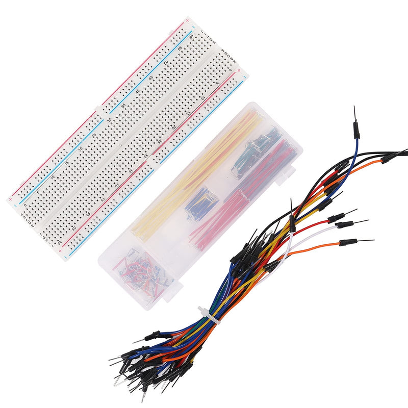  [AUSTRALIA] - Dorhea Electronics Component Fun Kit with Power Supply Module, Jumper Wire, Precision Potentiometer, Resistor, Breadboard, Capacitor, LED, Potentiometer Compatible with Raspberry Pi Electronics Fun Kit