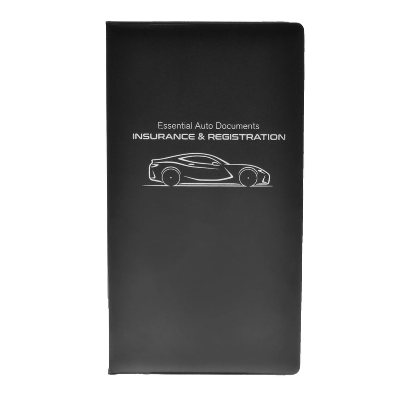  [AUSTRALIA] - Deluxe Insurance and Registration Card Holder - Premium Quality Automobile Essential Documents Wallet Black 1-Pack