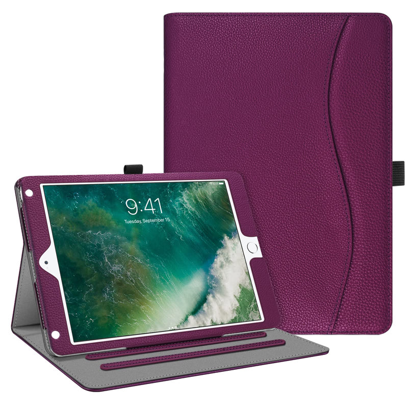  [AUSTRALIA] - Fintie Case for iPad 9.7 2018 2017 / iPad Air 2 / iPad Air 1 - [Corner Protection] Multi-Angle Viewing Folio Cover w/Pocket, Auto Wake/Sleep for iPad 6th / 5th Generation, Purple