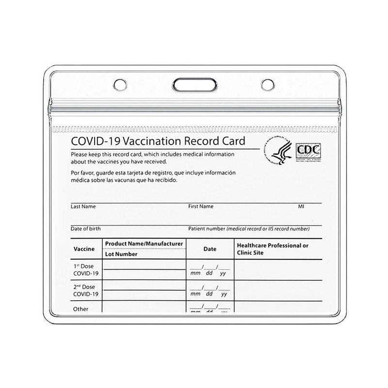  [AUSTRALIA] - Vaccine Card Holder CDC Vaccination Card Protector Immunization Record Card Case, 4 x 3 in Waterproof Card Cover, Clear Vinyl Plastic Sleeve,ID Card Name Tag Badge Cards Holders, 2 Pack