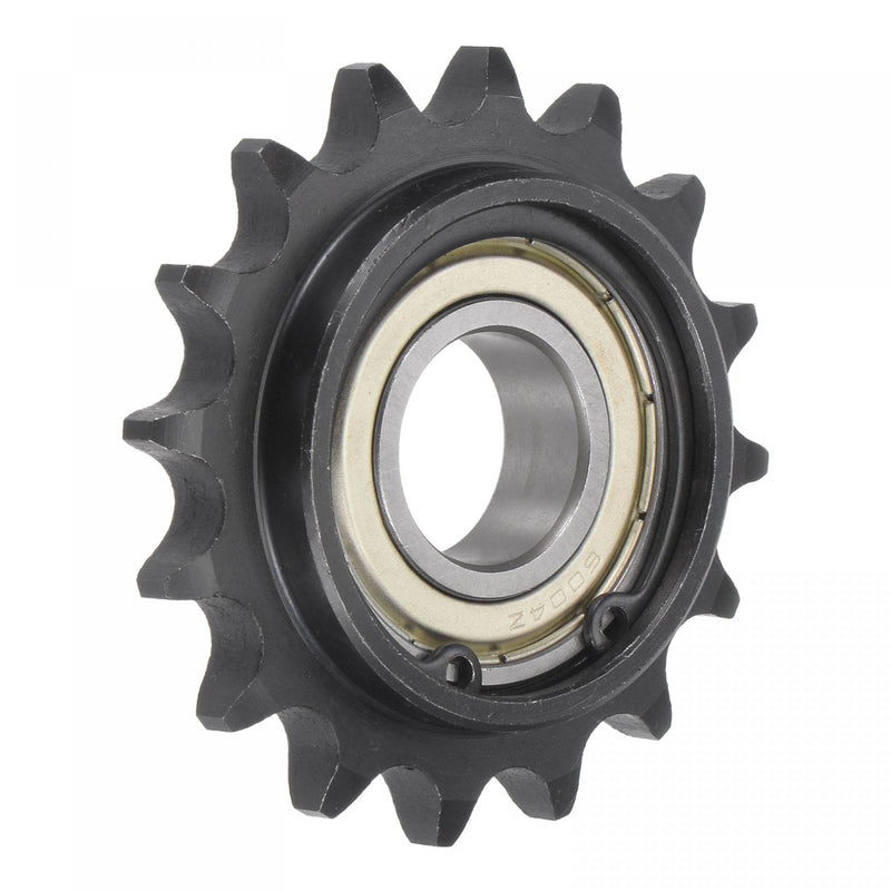  [AUSTRALIA] - uxcell #40 Chain Idler Sprocket, 20mm Bore 1/2" Pitch 16 Tooth Tensioner, Black Oxide Finish C45 Carbon Steel with Insert Single Bearing for ISO 08B Chains 69mm