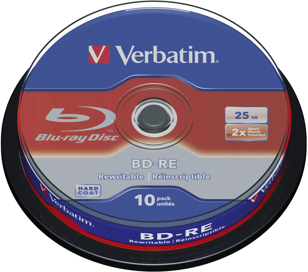  [AUSTRALIA] - Verbatim BD-RE 25GB 2X with Branded Surface - 10pk Spindle