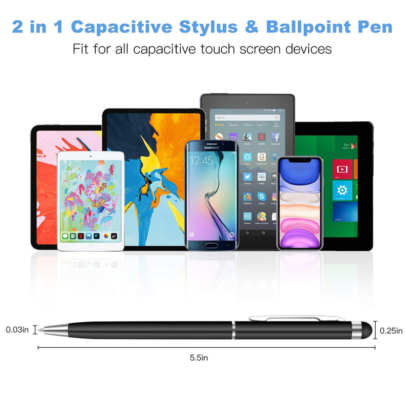 Stylus Pens for Touch Screens, StylusHome 10 Pack Universal 2 in 1 Capacitive Stylus Ballpoint Pen for iPad iPhone Tablets Samsung Galaxy All Universal Touch Screen Devices - LeoForward Australia