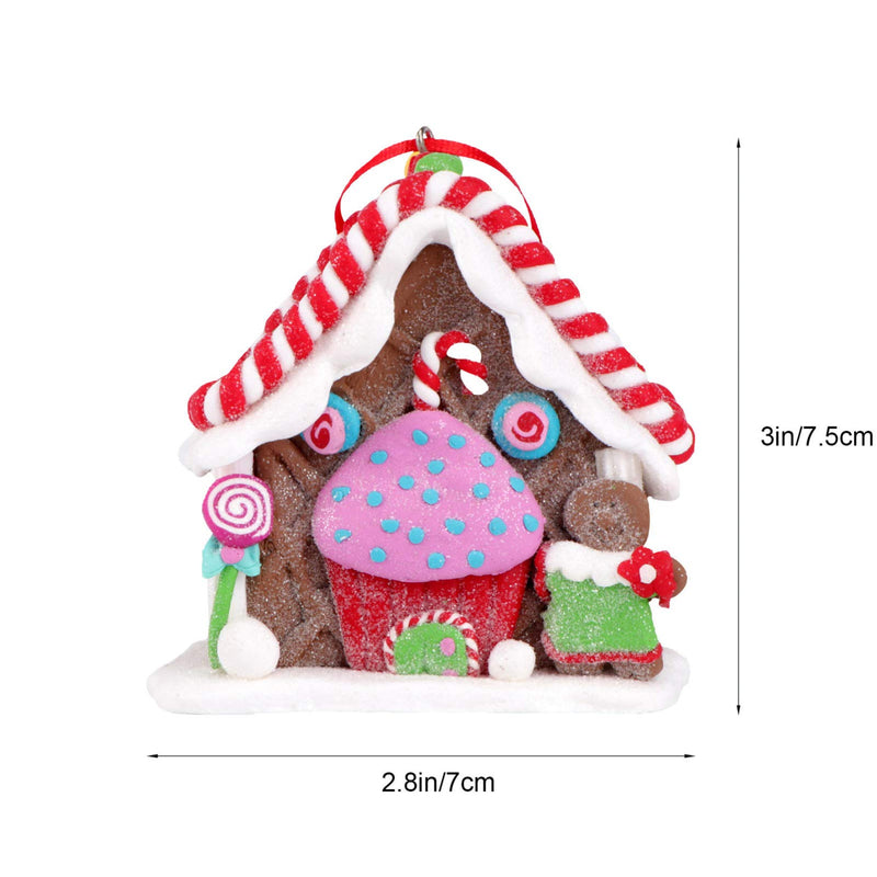  [AUSTRALIA] - PRETYZOOM Christmas Gingerbread House Ceramic Village Candy House Clay Dough Gingerbread House Christmas Tabletop Decor