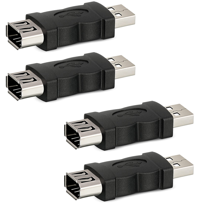  [AUSTRALIA] - 4 Pieces Firewire IEEE 1394 6 Pin USB Adapter Female F to USB M Male Cable Converter Firewire 6 Pin to Male USB 2.0 Adapter for Printer, Digital Camera, Scanner, Hard Disk