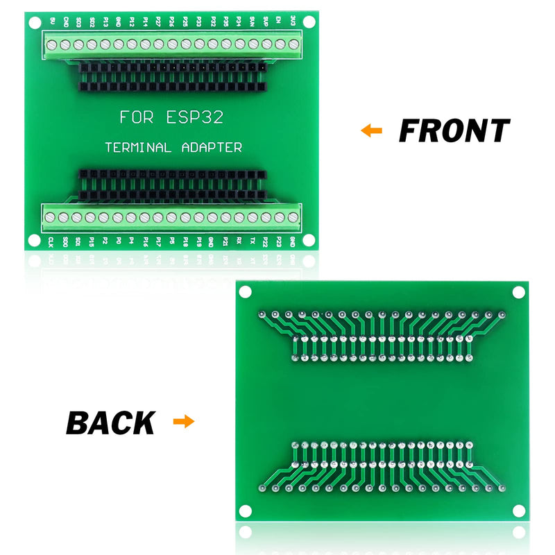  [AUSTRALIA] - KeeYees 2pcs ESP32 Breakout Board GPIO 1 into 2 for 38PIN Narrow Version ESP32 ESP-WROOM-32 Microcontroller Development Board