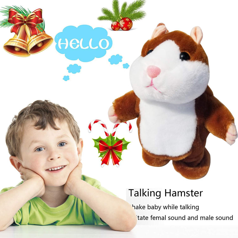 Upgrade Version Talking Hamster Mouse Toy - Repeats What You Say and Can Walk - Electronic Pet Talking Plush Buddy Hamster Mouse for Kids Gift Party Toys - LeoForward Australia