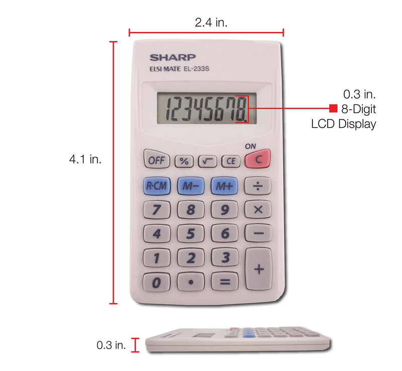 Sharp EL233SB Standard Function Calculator White - LeoForward Australia