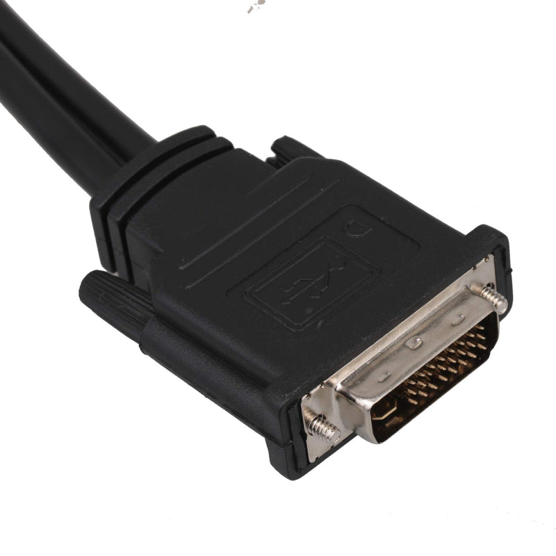 BQLZR DVI-Male DVI-I to VGA Female Monitor Video Splitter Adapter Cable Black Plastic(See Details) - LeoForward Australia