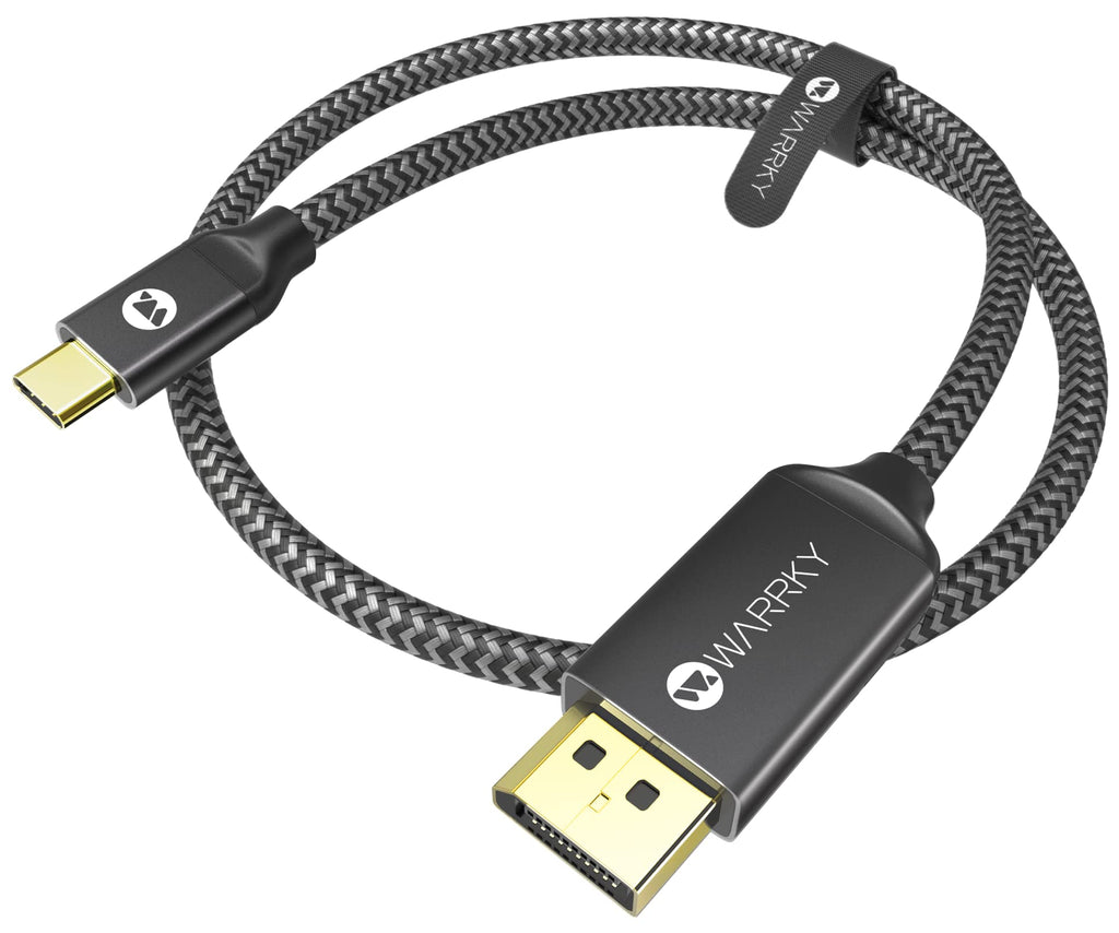  [AUSTRALIA] - USB C to DisplayPort Cable 3.3FT / 1M (4K 60Hz, 2K 144Hz / 165Hz), WARRKY [Gold-Plated Anti-Interference] Thunderbolt 3 and 4 Compatible Adapter for MacBook Pro/Air 2020, New iPad, XPS 15/13 - Active