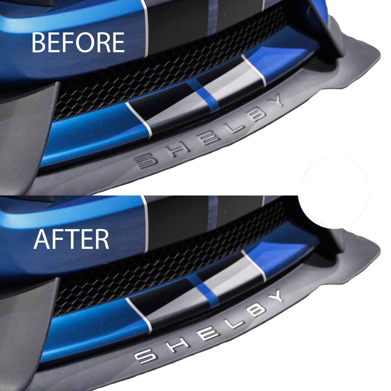  [AUSTRALIA] - Bogar Tech Designs - Front Lip Splitter Vinyl Decal Letters Compatible with Mustang Shelby GT350 2015-2019, Gloss White