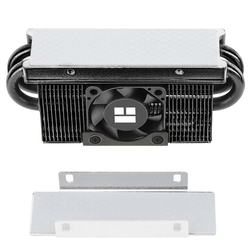  [AUSTRALIA] - Thermalright HR10 2280 PRO Black SSD Heatsink Double Sided Heatsink with Small and Fast PWM Fan Thermal Silicone Pad for 2280 SSD PC and Computer Desktop High Performance SSD Cooler