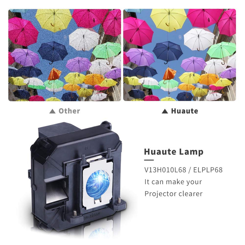 [AUSTRALIA] - Huaute ELPLP68 Replacement Projector Lamp for Epson V13H010L68 3010 HC3010e 3020 3D 3020e 3D; EH-TW5900 EH-TW5910 EH-TW6000 EH-TW6000W EH-TW6100 with Housing