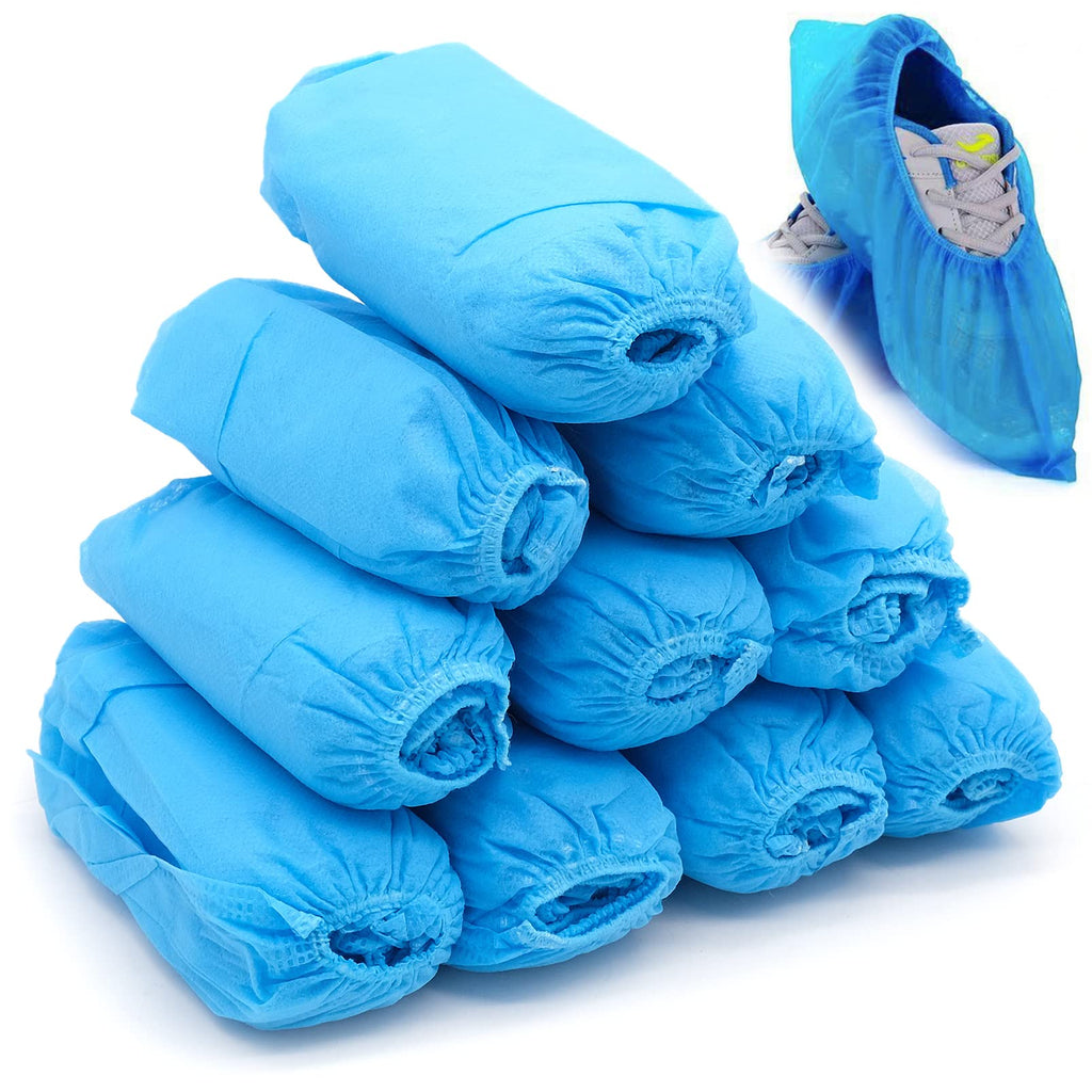  [AUSTRALIA] - Shoe covers, 100 pieces (50 pairs) non-slip shoe covers, shoe protection for indoor and outdoor use (blue)