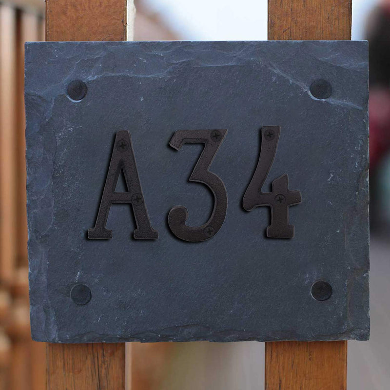  [AUSTRALIA] - 3 Inch House Numbers- Special Cast Iron Home Address Number- Easy Install (3 Inch High, 0) Number 0