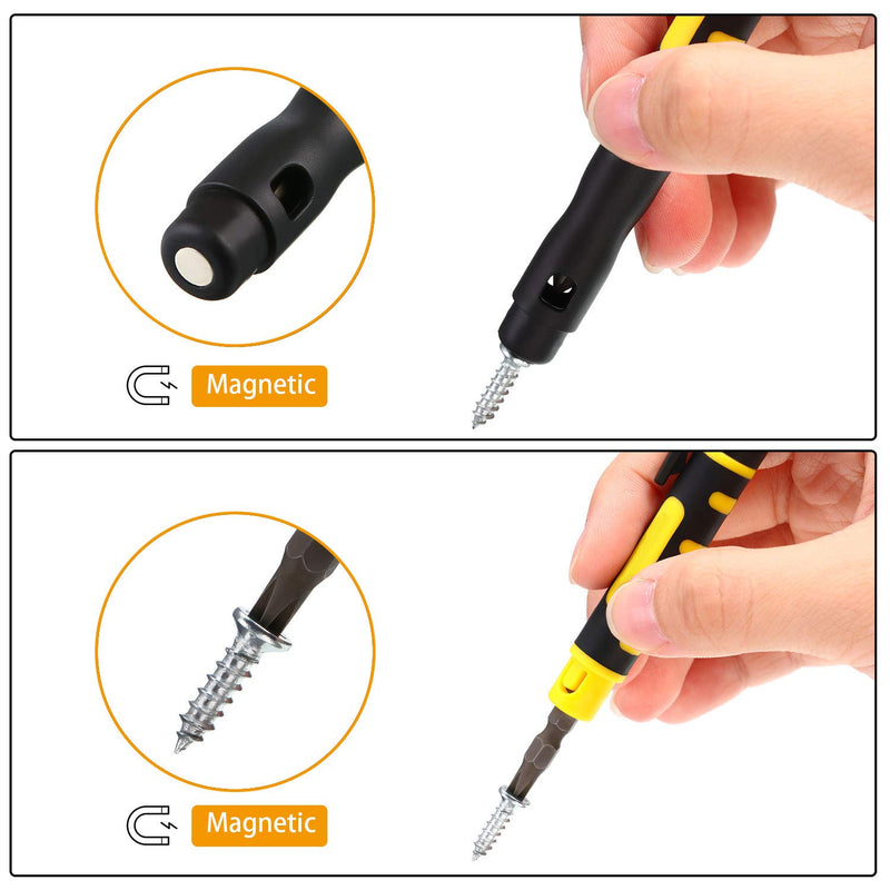 8 Pieces 4 in 1 Pocket Screwdriver Pen Screwdriver Portable Multipurpose Screwdriver Double Ended Screwdriver for Repairing Installing Hand Tool - LeoForward Australia