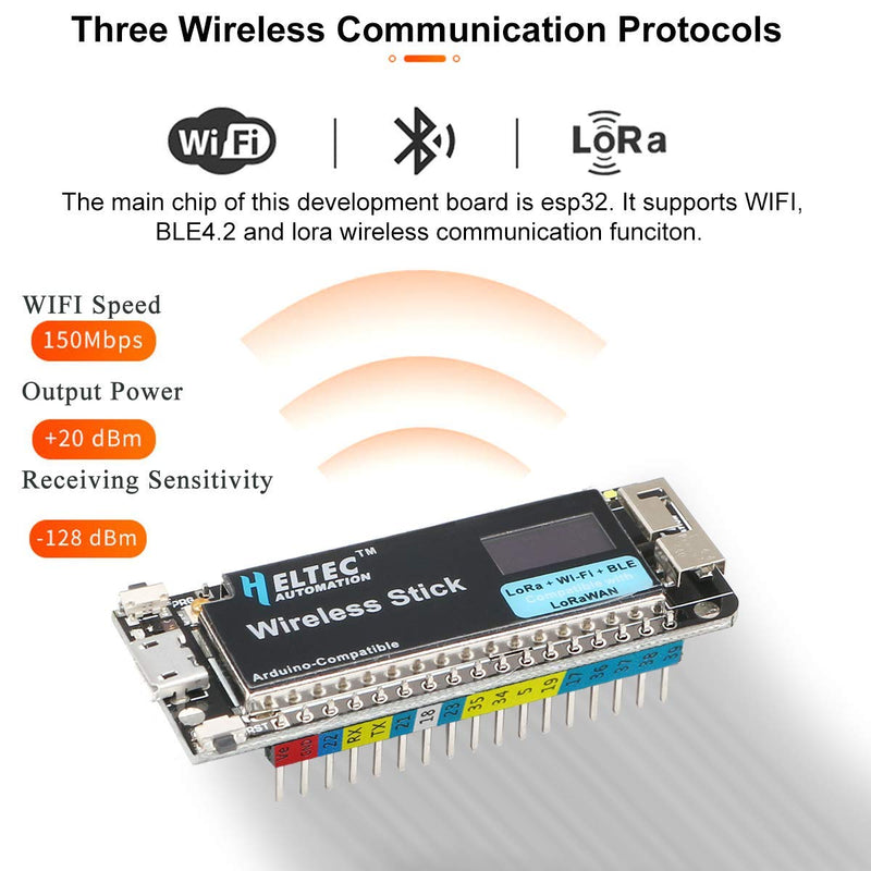  [AUSTRALIA] - HiLetgo SX1276 ESP32 LoRa Kit Bluetooth 4.2+WiFi+LoRa LoRaWAN Wireless Communication Development Board with 0.49" OLED Display 64M Bits Flash Works with Arduino IDE