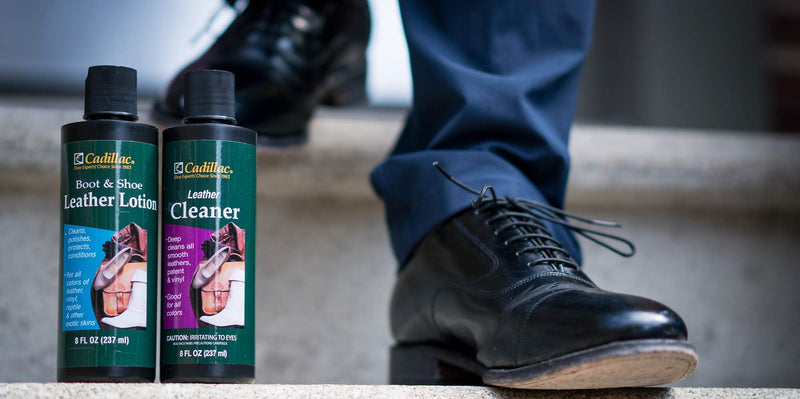  [AUSTRALIA] - Cadillac Boot and Shoe Leather Conditioner and Cleaner Lotion 8 oz - Conditions, Cleans, Polishes & Protects All Colors of Leather - Great for Footwear, Furniture, Handbags, Jackets & More 8 Ounce
