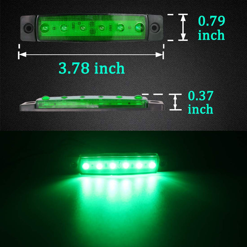 Botepon 8Pcs Led Rock Lights, Strip Lights, Wheel Well Lights, Led Underglow Lights for Trucks, Golf Cart, Jeep Wrangler, RZR, Offroad, F150, F250, Snowmobile (Green) Green - LeoForward Australia