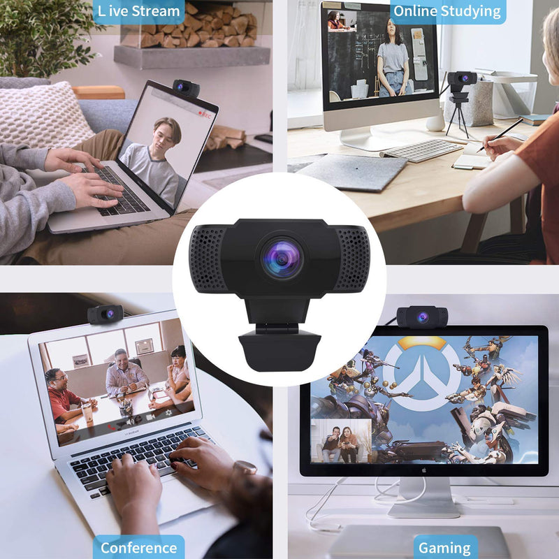  [AUSTRALIA] - 1080P Webcam with Microphone, Wansview USB 2.0 Desktop Laptop Computer Web Camera with Auto Light Correction, Plug and Play, for Video Streaming, Conference, Game,Study