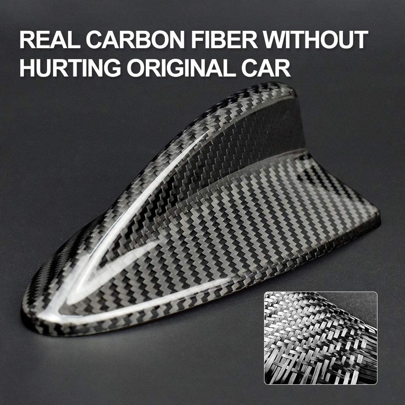 AIRSPEED Carbon Fiber Car Shark Fin Antenna Cover Radio Signal Base for BMW E91 X1 E84 Accessories (Black) - LeoForward Australia