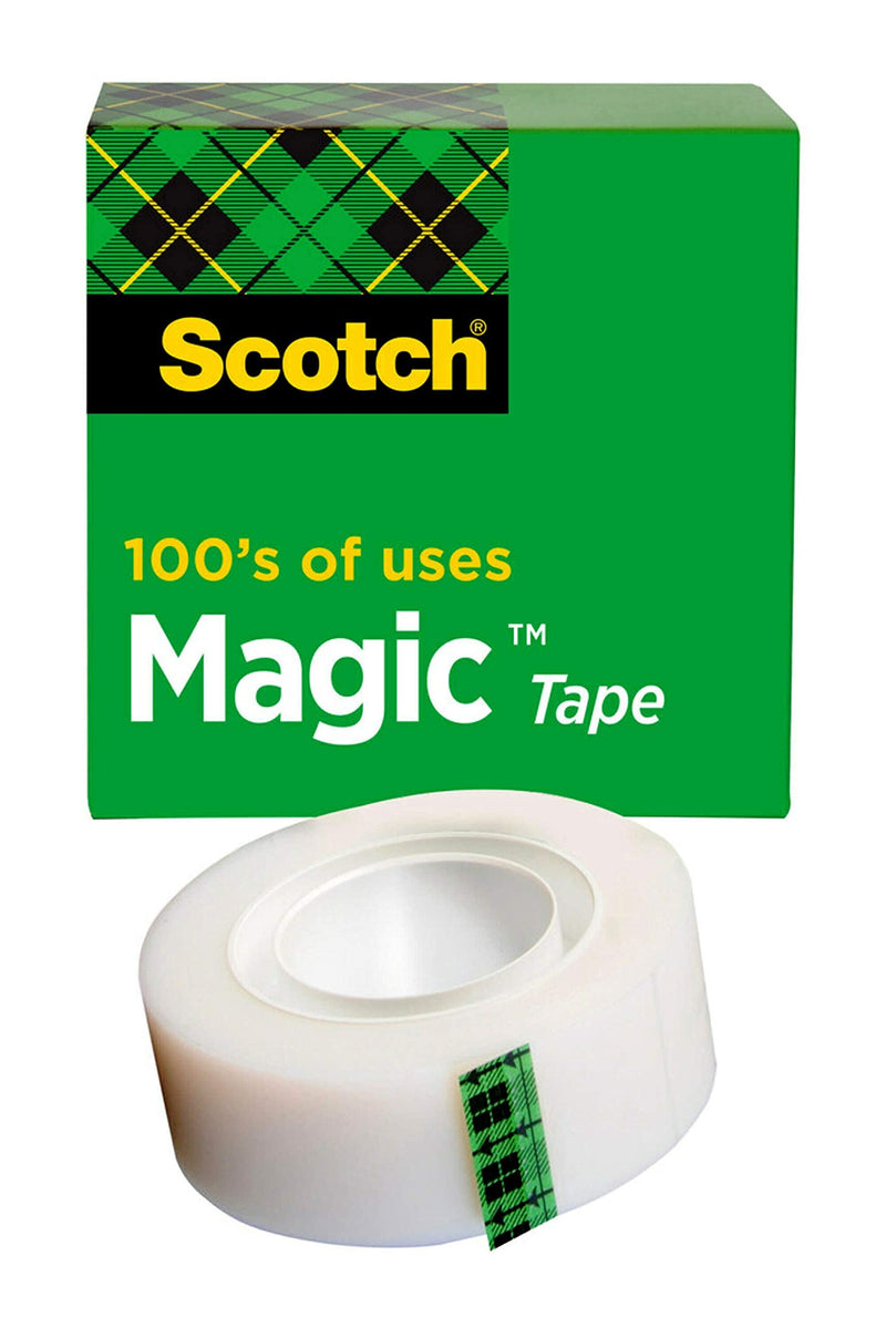  [AUSTRALIA] - Scotch Magic Tape, 1 Roll, Numerous Applications, Invisible, Engineered for Repairing, 3/4 x 1296 Inches, Boxed (T9641810)