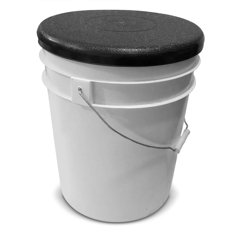  [AUSTRALIA] - Black Bucket Lid Seat for 5 gallon bucket by Bucket Lidz Black